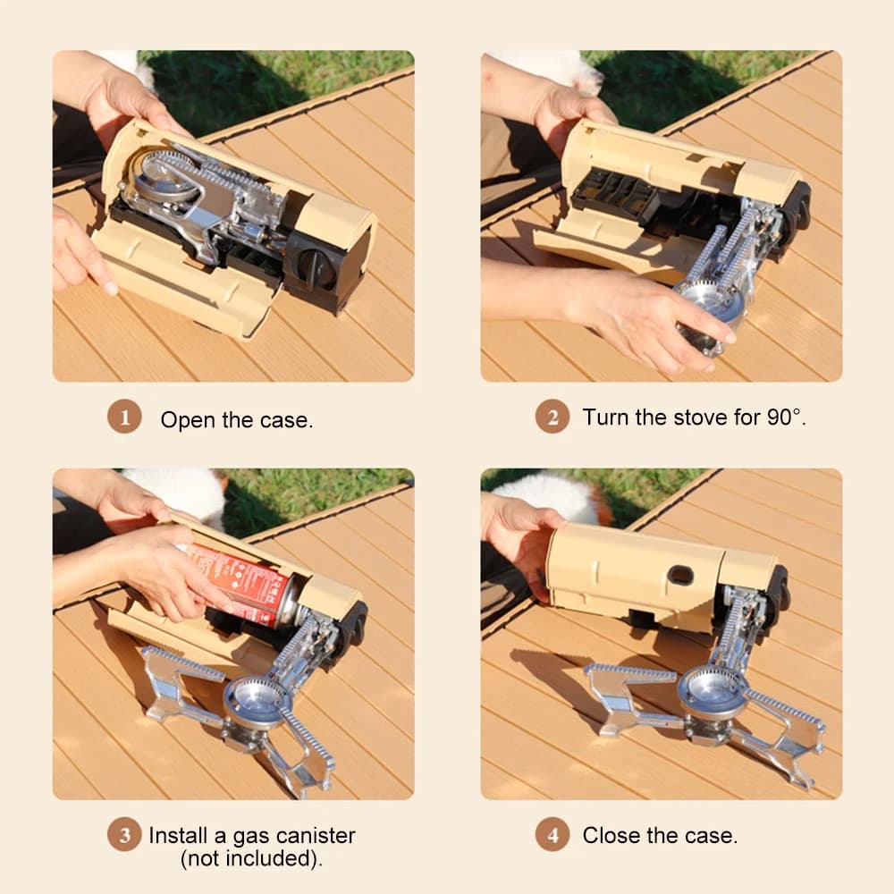 اجاق گاز سفری تاشو و مسافرتی مدل 2600W (Portable Cassette Stove) — تصویر ۱۱