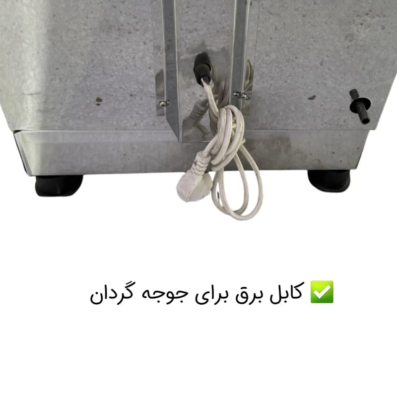 تنور گازی گوهر آذران مدل دو شعله جوجه گردان دار درب پنجره ای — تصویر ۵