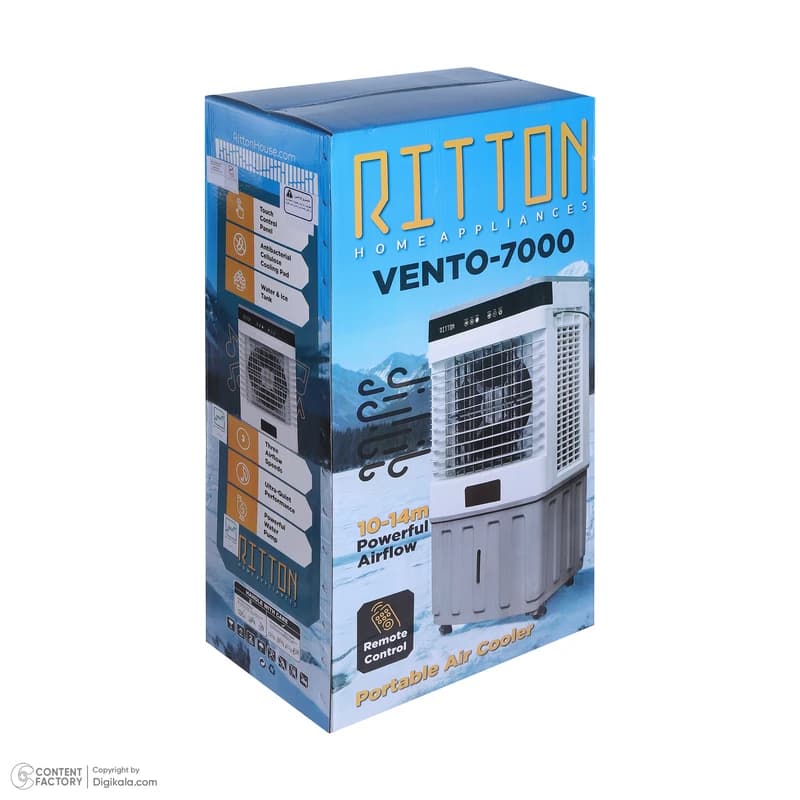 کولر آبی سلولزی قابل حمل 7000 ریتون مدل Vento-7000 — تصویر ۳