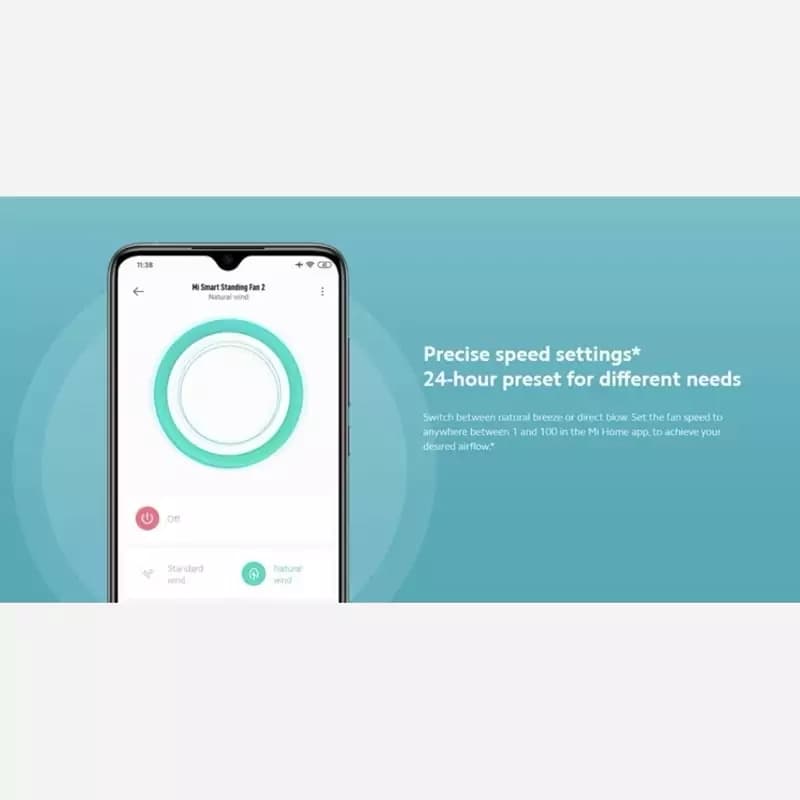 پنکه ایستاده و رومیزی برقی هوشمند شیائومی Xiaomi DC Frequency Conversion Floor Fan 2 BPLDS02DM — تصویر ۱۱