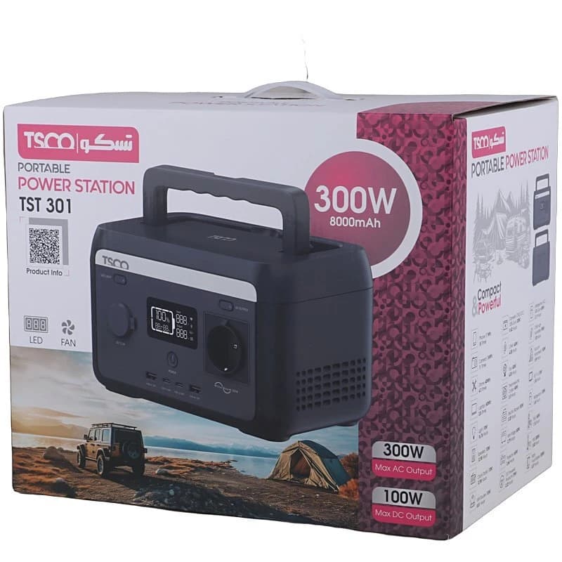 پاور استیشن تسکو TST 301 300W ظرفیت 64000 میلی آمپر ساعت + هدیه — تصویر ۱۱