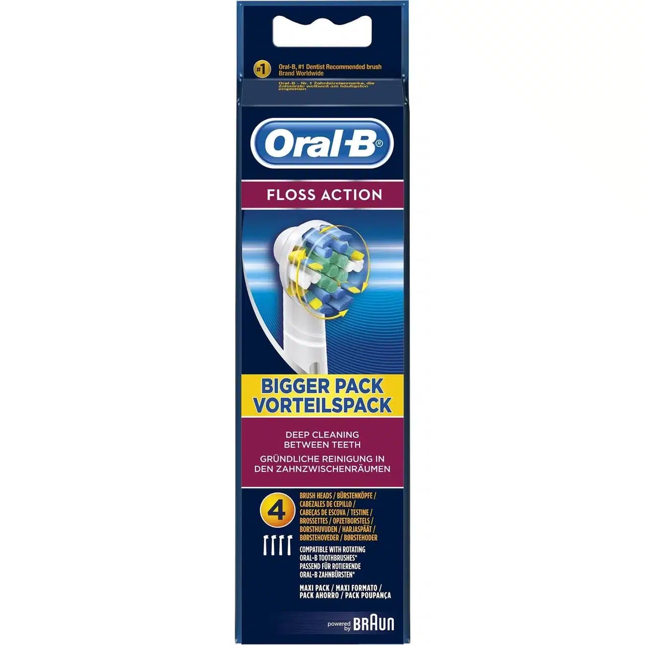 سری یدک مسواک برقی اورال بی Oral-B مدل EB25-4 بسته 4 عددی — تصویر ۷