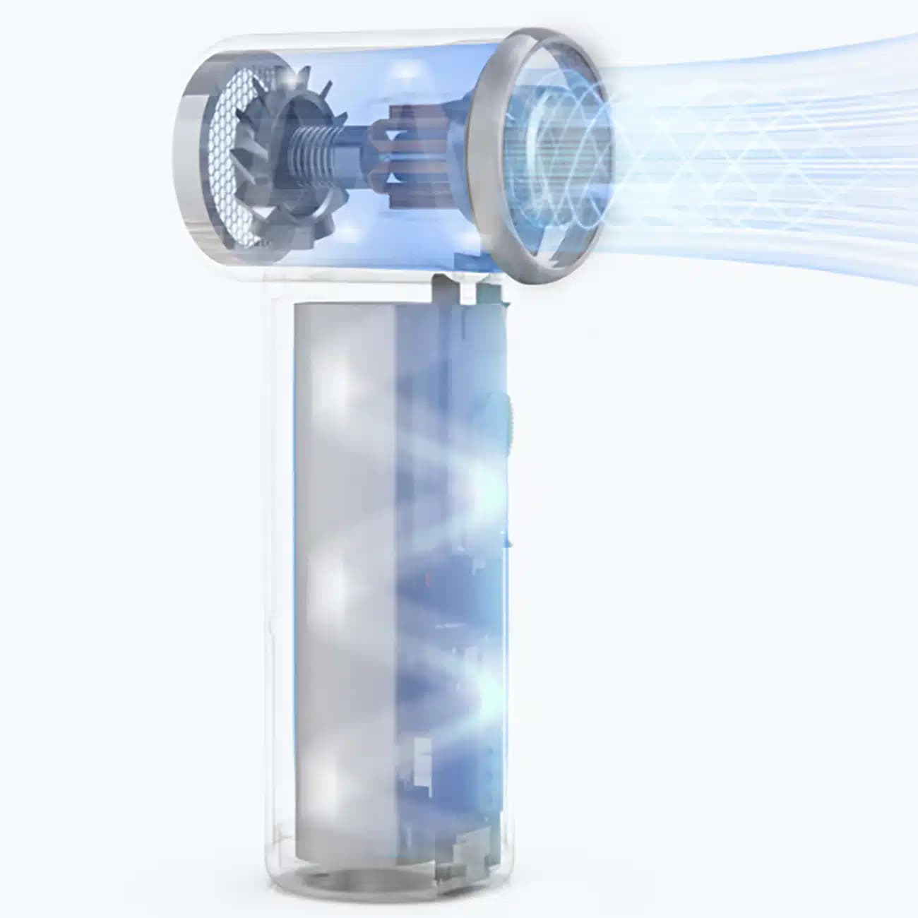 جت فن شارژی کیکا KiCA مدل Jet Fan Mini با بدنه آلومینیومی — تصویر ۷