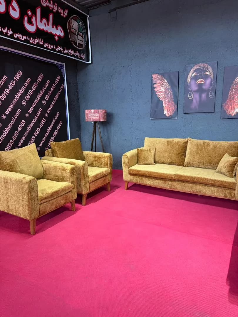 مبل راحتی مدل منیمال جدید 7 نفره آماده تحویل(پارچه تدی خارجی) — تصویر ۵
