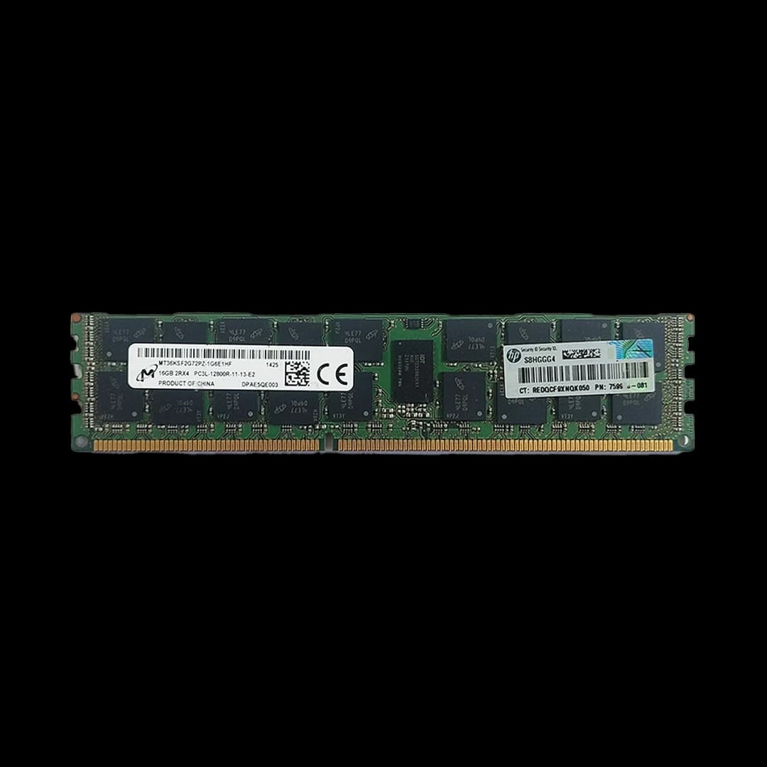 رم سرور HPE RAM 16GB Dual rank DDR3 2Rx4 PC3-12800R RDIMM 759968-081