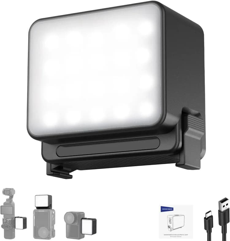 نور ثابت ال ای دی نیور NEEWER M20 BASICS OSMO ACTION 3/4/5 PRO FILL LIGHT — تصویر ۱۰