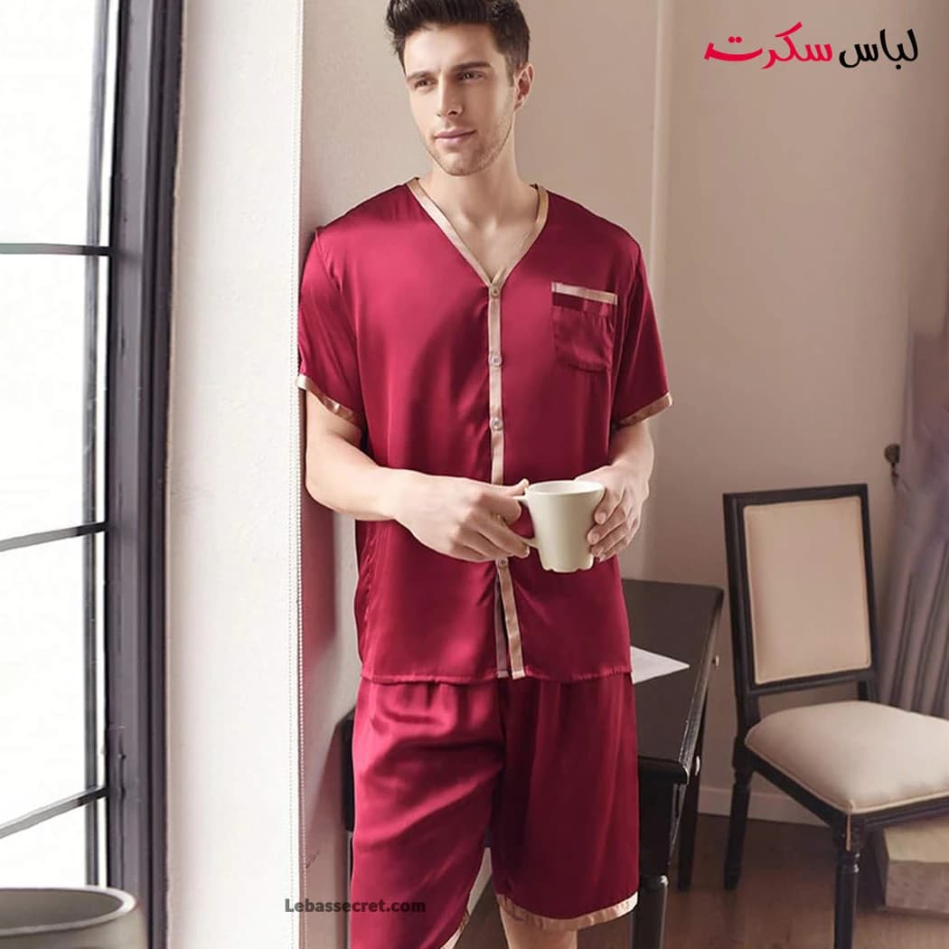 لباس خواب مردانه ساتن ابریشم lebassecret959