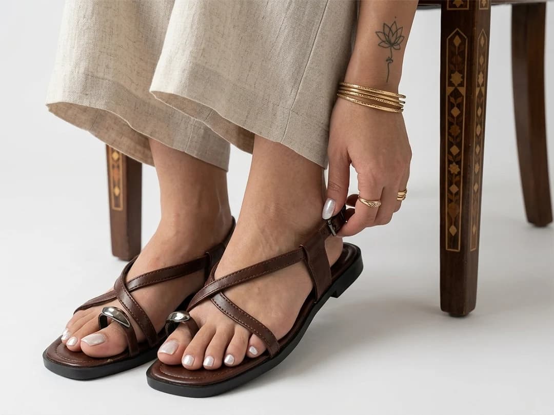 صندل بند دار زنانه سیلور رینگ زارا | Zara — تصویر ۲