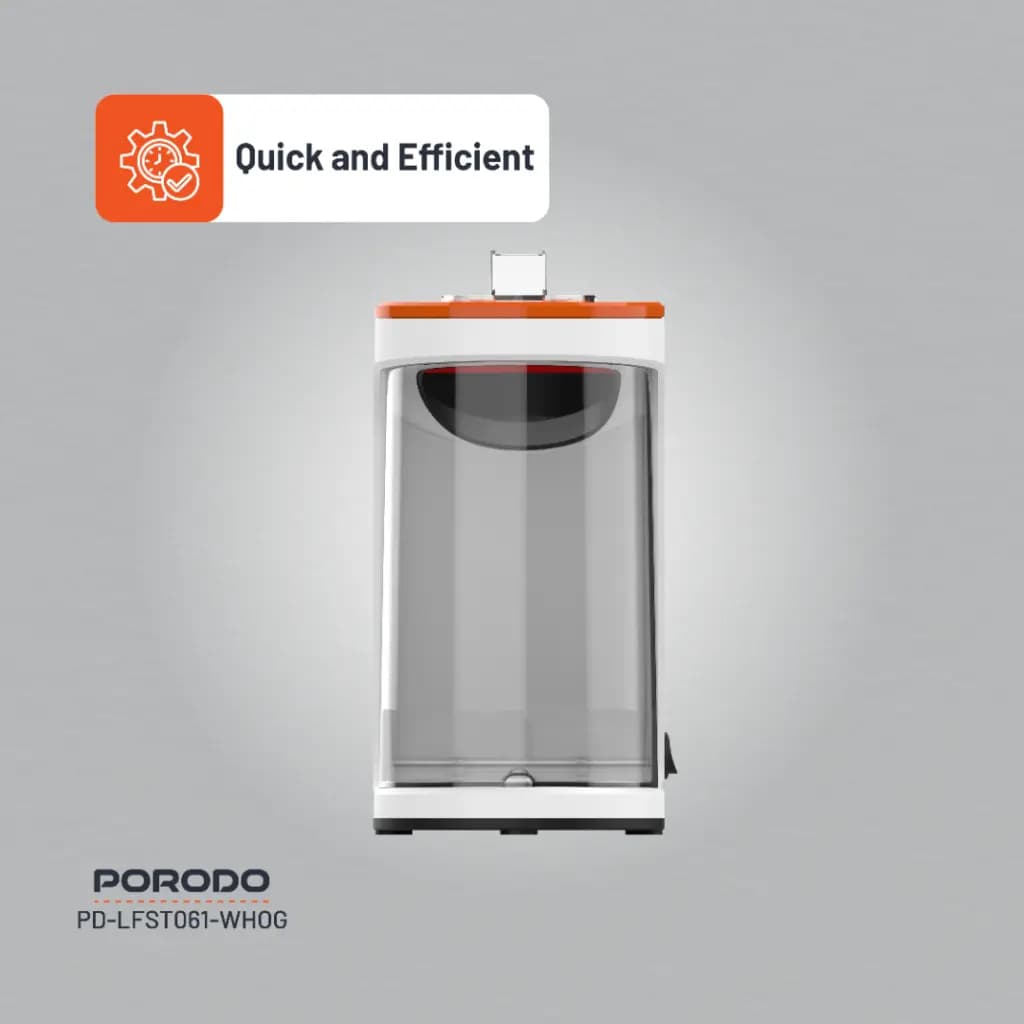 پاپکورنساز و پففیلساز برقی پرودو مدل Porodo Lifestyle Air Popped Popcorn Maker – White/Orange — تصویر ۸