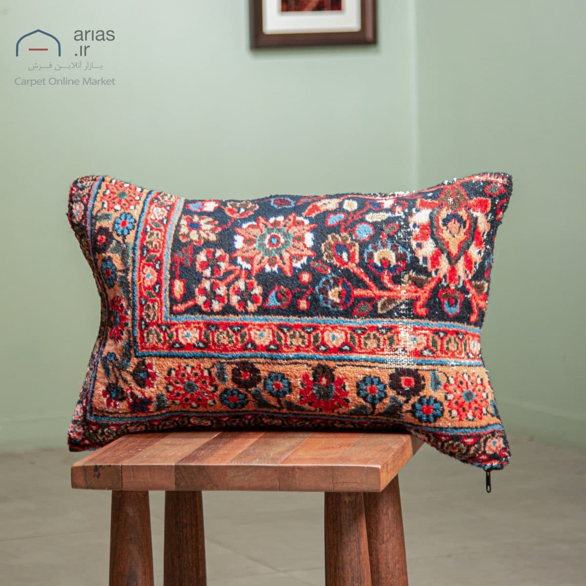 کوسن فرش دستبافت خراسان 80 ساله کد A26265
