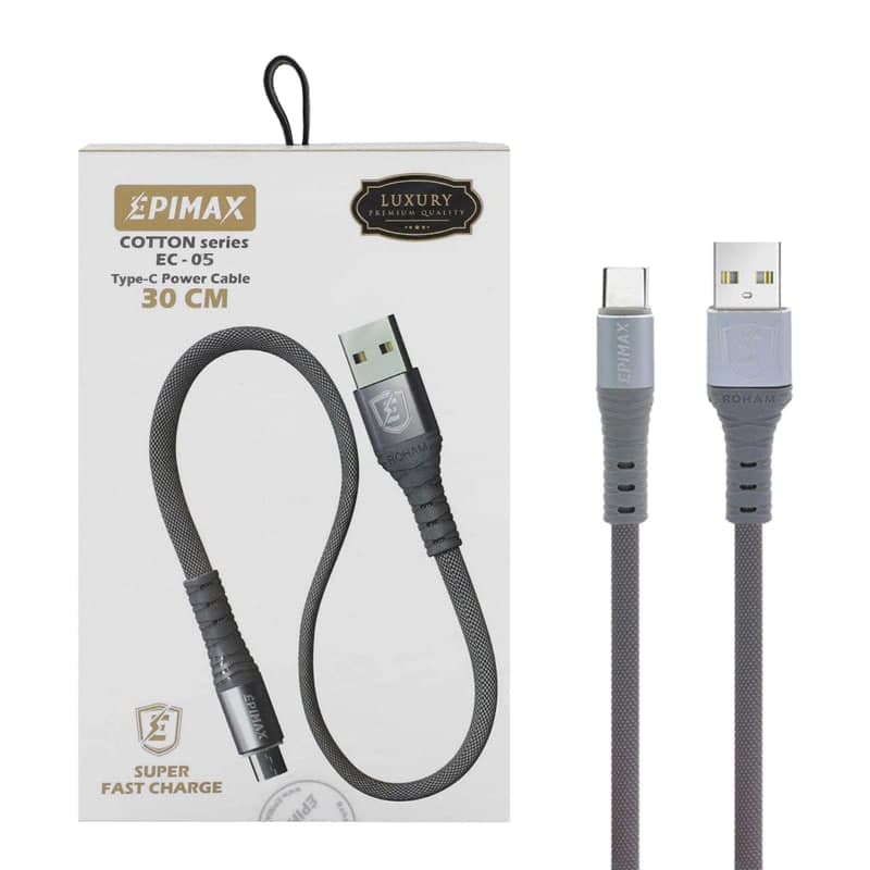 کابل تبدیل USB به USB-C اپی مکس مدل EC-05 طول 0.3 متر