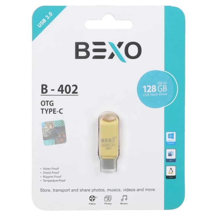 فلش 128 گیگ Bexo B-402 USB3 OTG Type-C — تصویر ۶