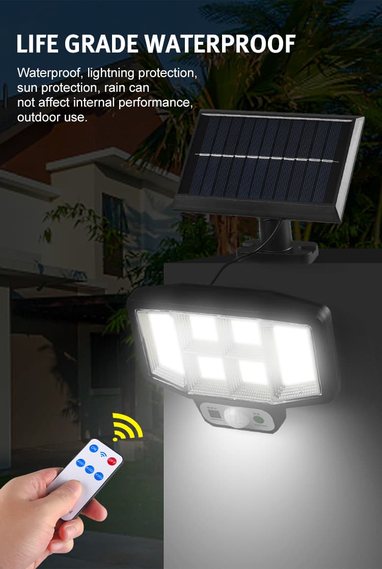 چراغ خورشیدی دیواری با پنل جدا مدل 146SMD — تصویر ۱۲