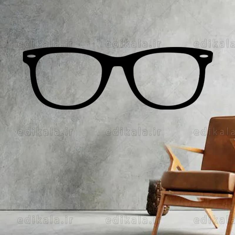آینه دکوراتیو طرح عینک شماره 2 در پنج رنگ و ابعاد انتخابی+فایل کورل — تصویر ۶