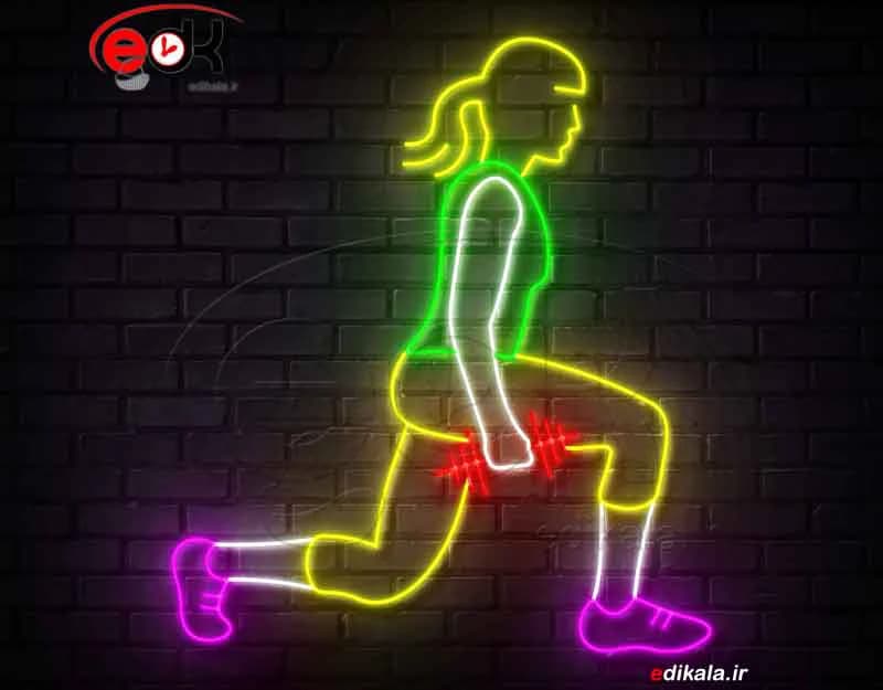 تابلو نئون طرح بدنسازی بانوان شماره 3 در ابعاد مختلف +آداپتور+ فایل لایه باز