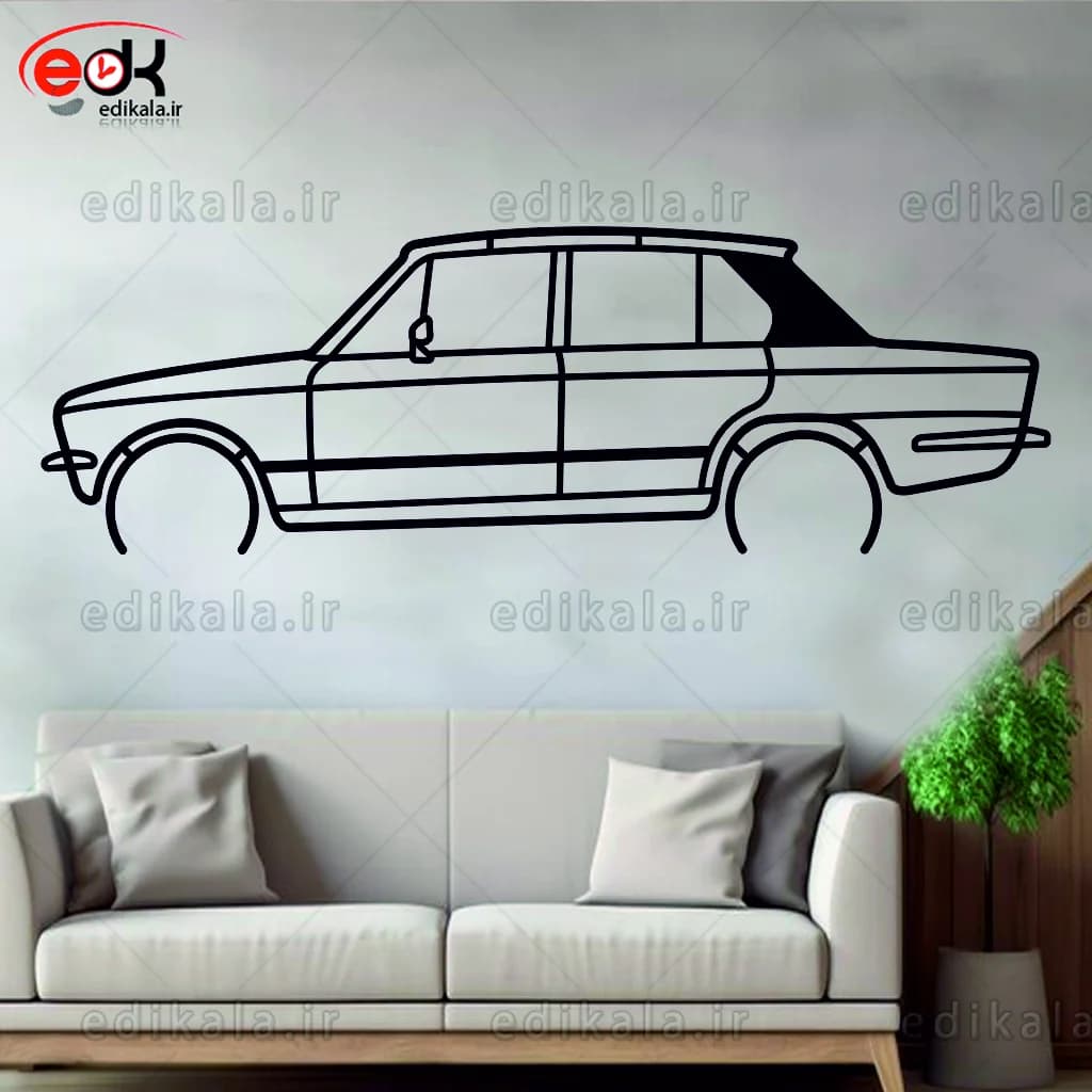 تابلو طرح ماشین پیکان شماره 2 با چراغ نئون+آداپتور+با انتخاب سایز و جنس دلخواه