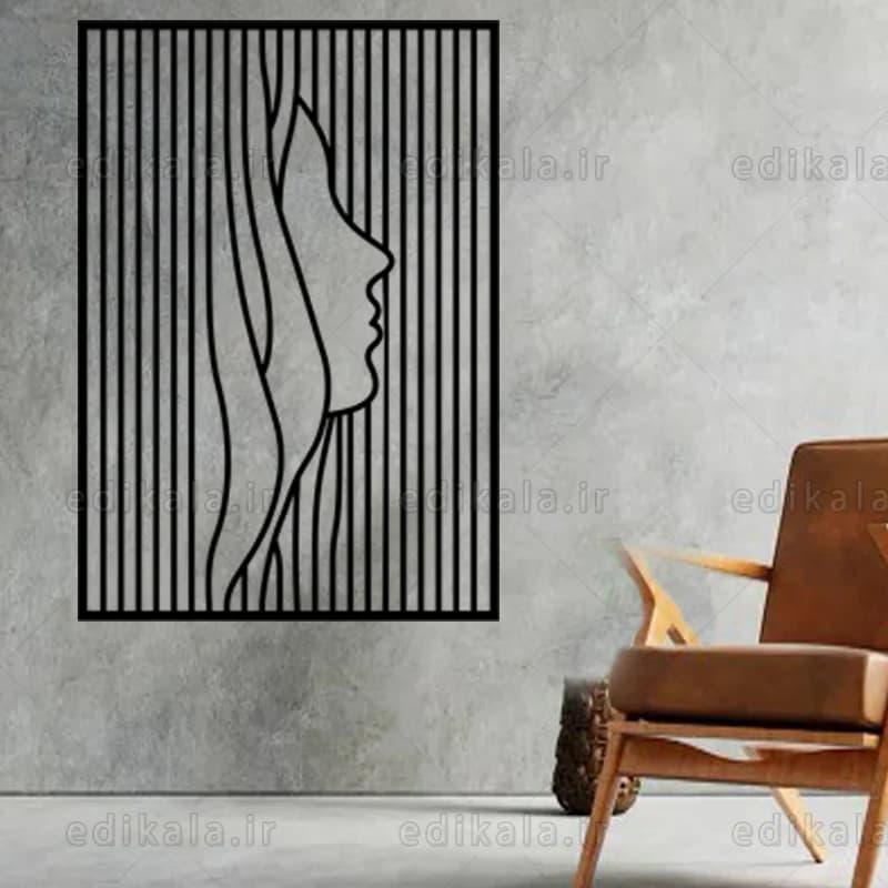 آینه دکوراتیو طرح چهره شماره 6 در پنج رنگ و ابعاد انتخابی+فایل کورل — تصویر ۷