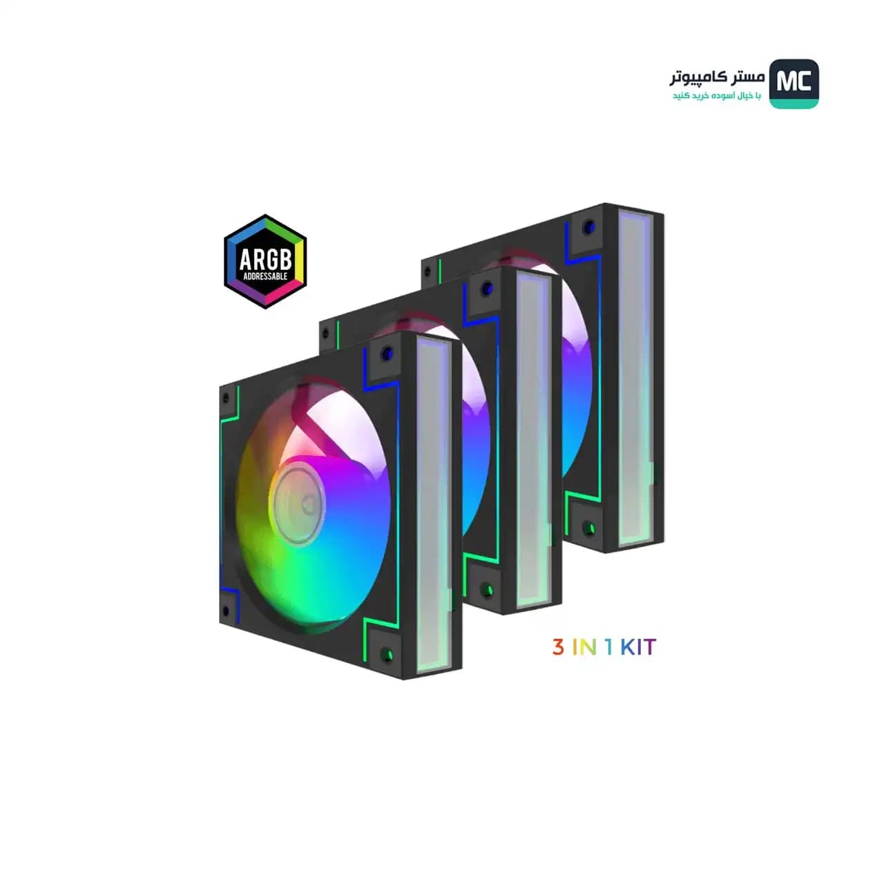 فن کیس گیمینگ گیم مکس RD300 Black بسته 3 عددی — تصویر ۴