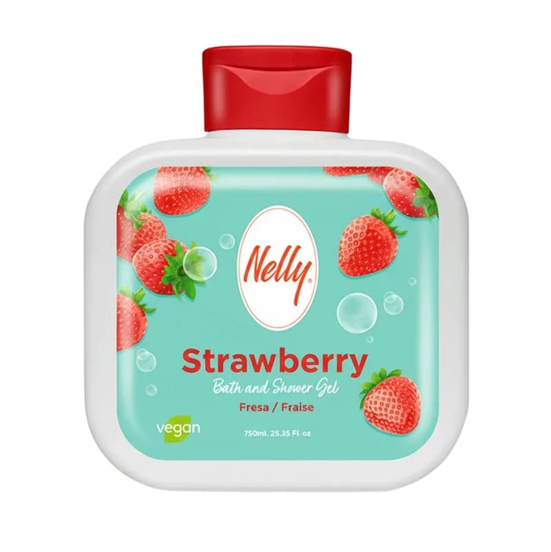شامپو بدن نلی NELLY با رایحه توت فرنگی حجم ۷۵۰ میل — تصویر ۶