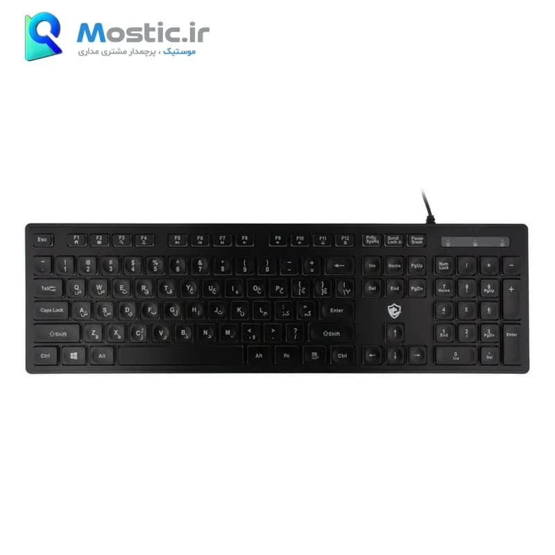 کیبورد باسیم گیمینگ بیاند نورپردازی RGB به همراه حروف حک شده فارسی مدل BGK-2010 — تصویر ۷
