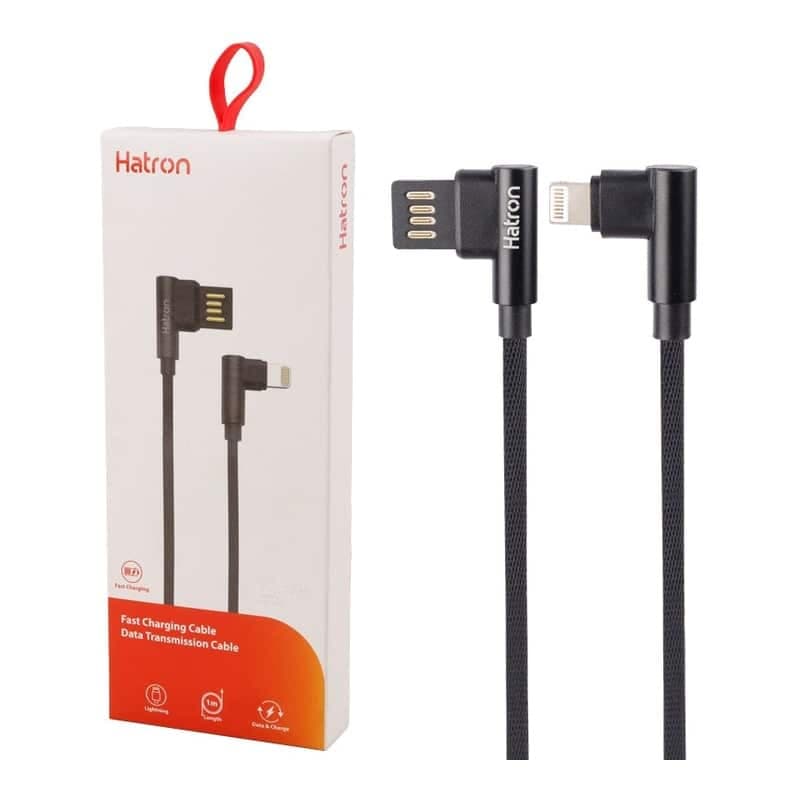 کابل شارژ هترون Hatron H180i (Type-A to Lightning) طول 1 متر — تصویر ۲