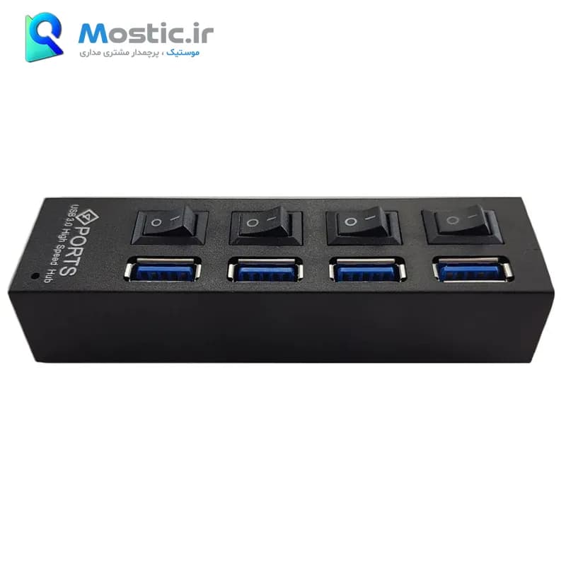 هاب 4 پورت USB 3.0 کلید دار گریت با سرعت 5Gbps — تصویر ۴