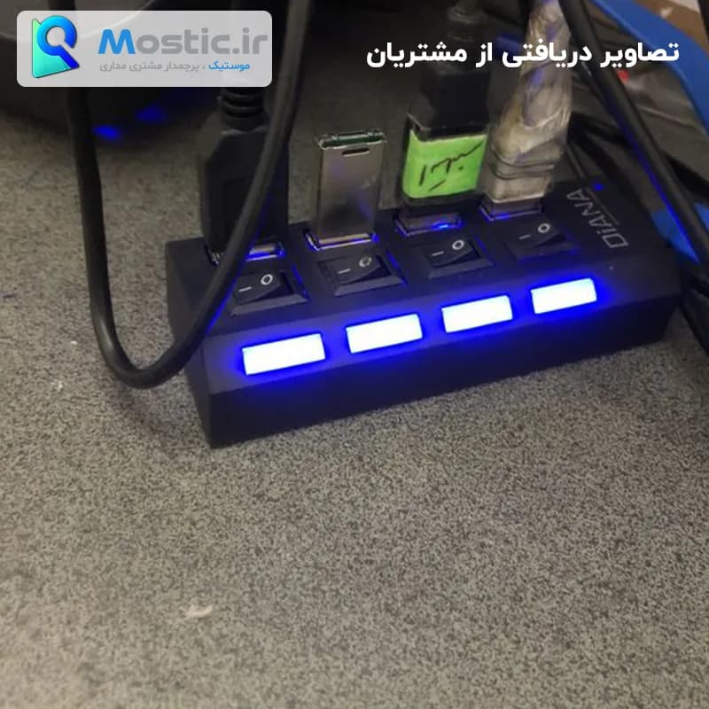 هاب 4 پورت USB 3.0 کلید دار گریت با سرعت 5Gbps — تصویر ۹