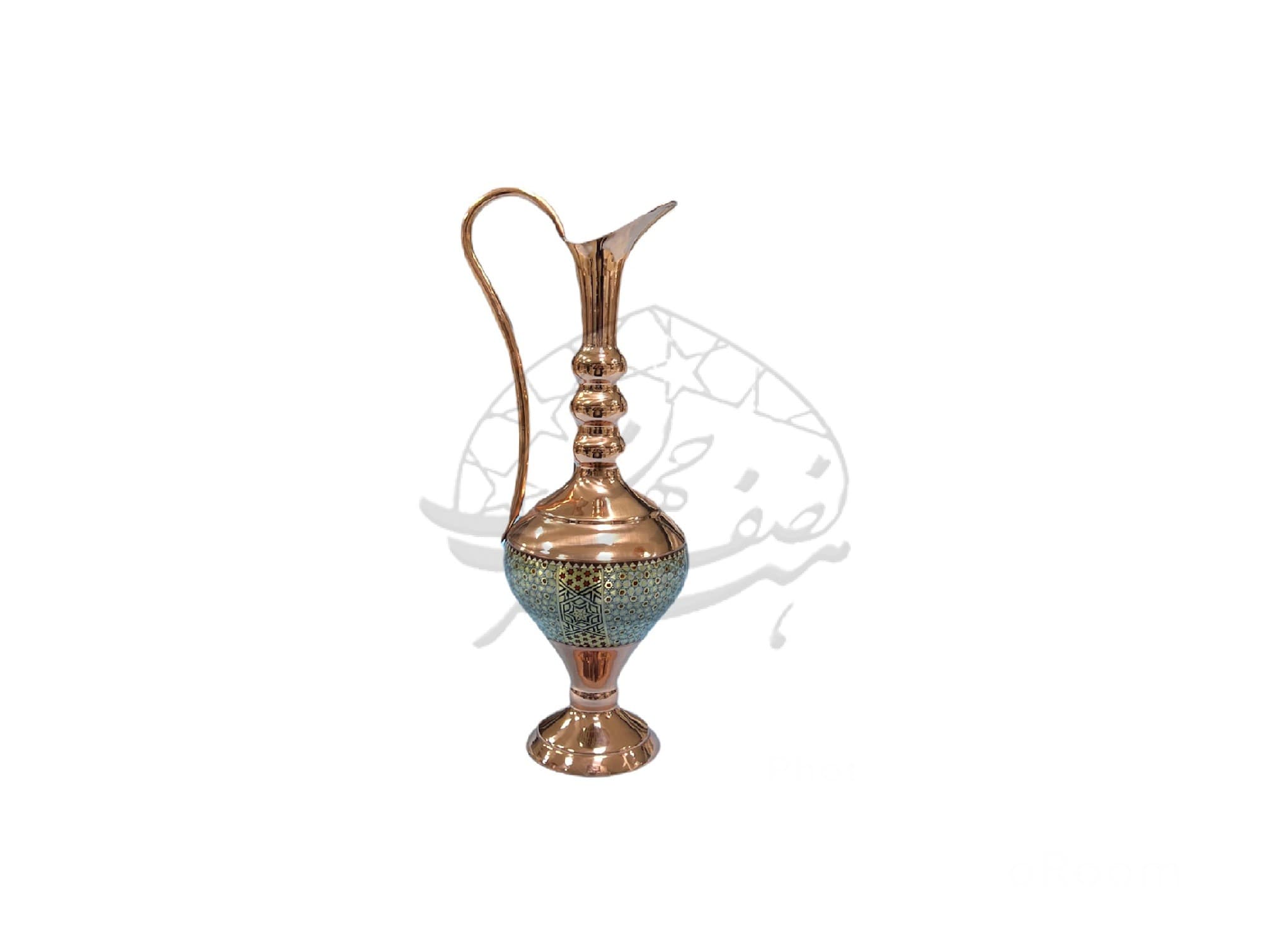 پارچ مس و خاتم طرحدار