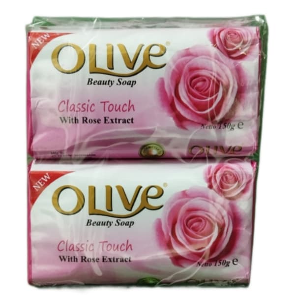 صابون الیو 150 گرمی Olive با عصاره گل رز بسته 4 عددی — تصویر ۲