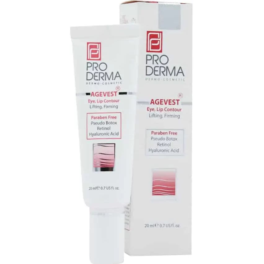 کرم ضد چروک دور چشم و دور لب پرودرما 20 میل Eye And Lip Contour Cream Agevest — تصویر ۳