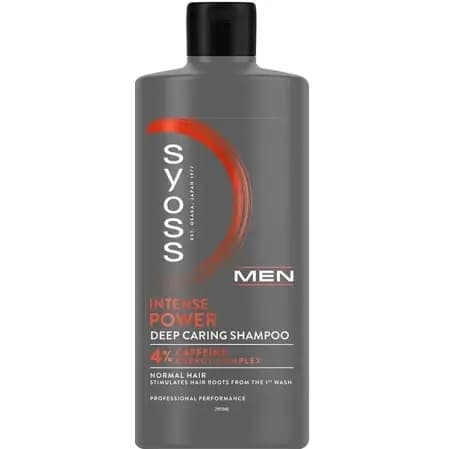 شامپو سایوس پاور اینتنس حاوی کراتین و 4% کافئین- آلمانی 440 میل Syoss Men Intense Power Shampoo mit Koffein — تصویر ۲