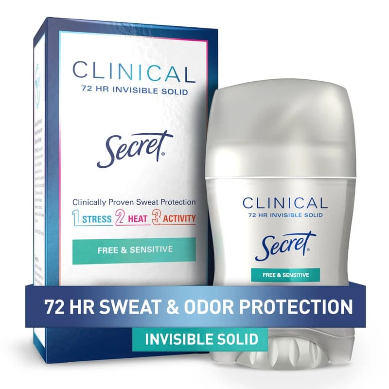 مام ضد تعریق کلینیکال سکرت محافظ پوست حساس ۷۲ ساعته Secret Free & Sensitive Clinical Strength 72 Hour Soft Solid — تصویر ۸