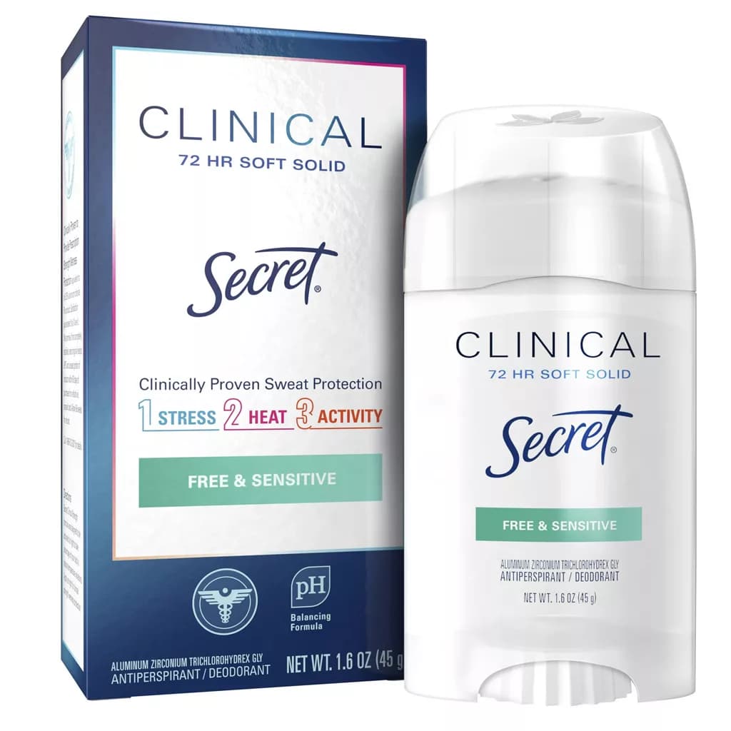 مام ضد تعریق کلینیکال سکرت محافظ پوست حساس ۷۲ ساعته Secret Free & Sensitive Clinical Strength 72 Hour Soft Solid — تصویر ۱۱