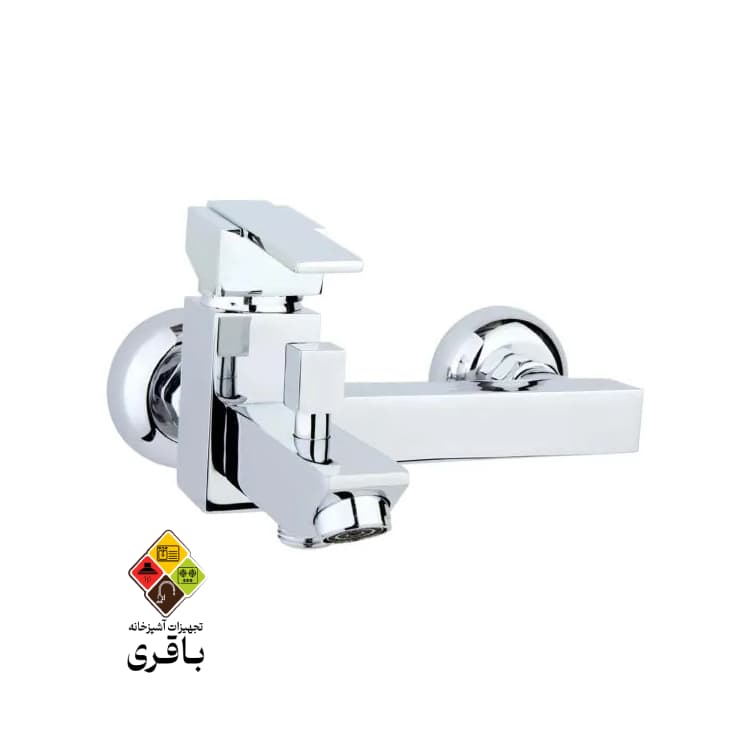 شیر حمام مدل مینیاتور کروم راسان — تصویر ۵