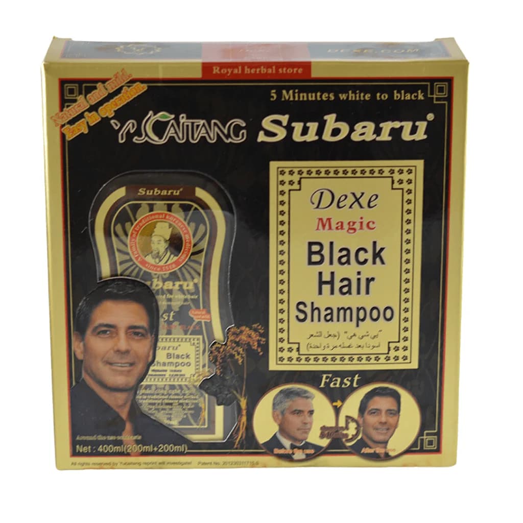شامپو رنگ سوبارو مشکی Subaru Dexe Magic Black hair shampoo — تصویر ۳