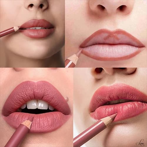 پک 12 عددیپک رژ لب مدادی تراش دار ویولت VIOLET Lipstick — تصویر ۶