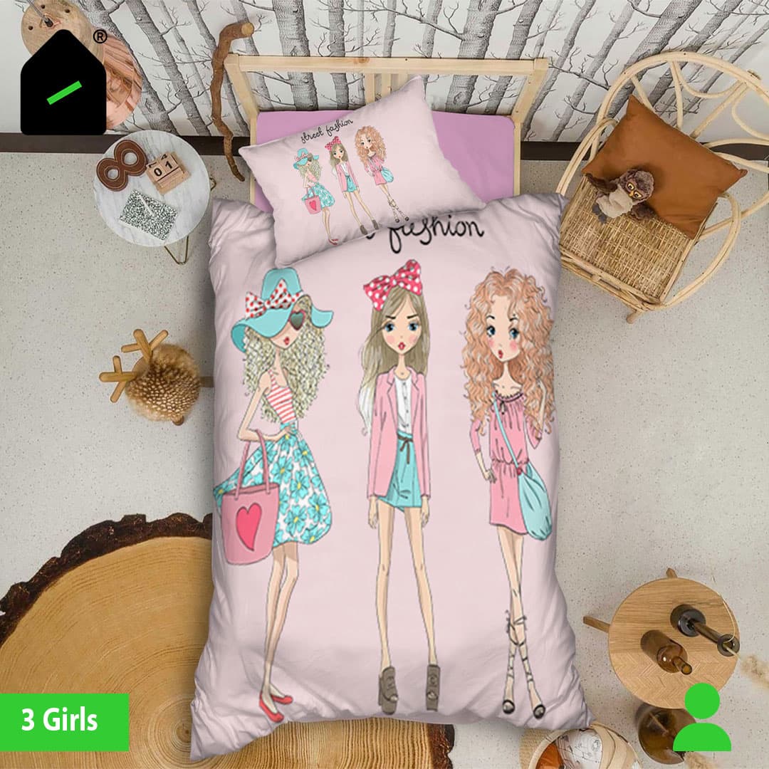 سرویس لحاف کودک و نوجوان طرح دخترانه مدل Kids — تصویر ۶