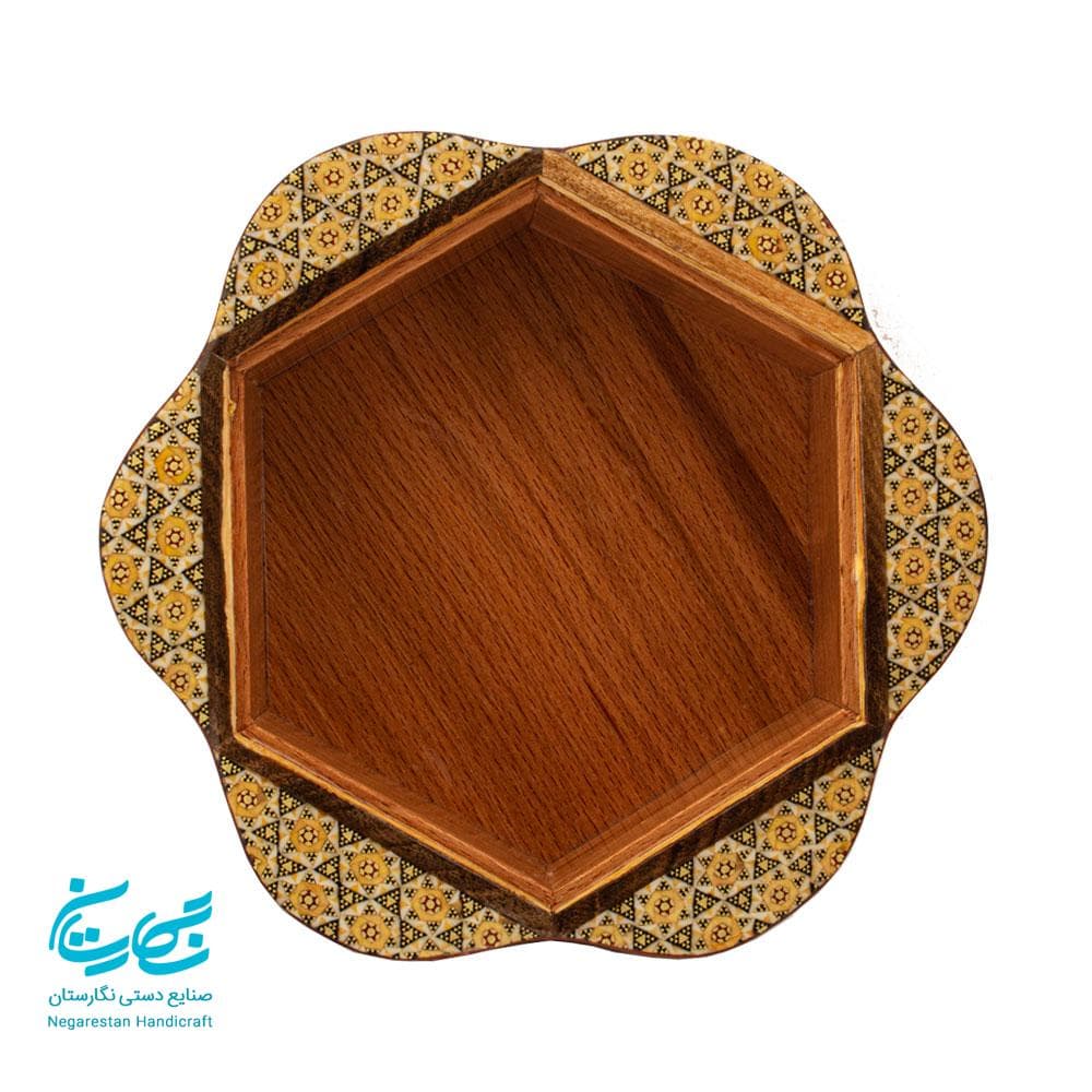شکلات خوری خاتم کاری طرح گلی — تصویر ۵