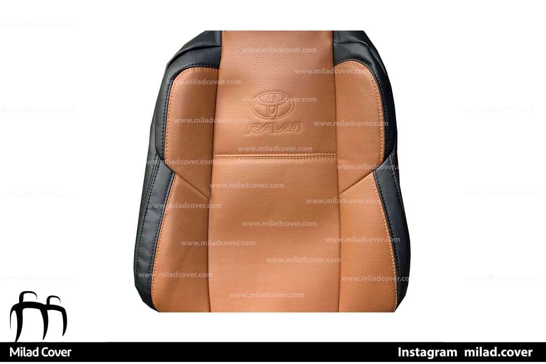 روکش صندلی تویوتا رافور – RAV 4 چرم رنگ مشکی و عسلی