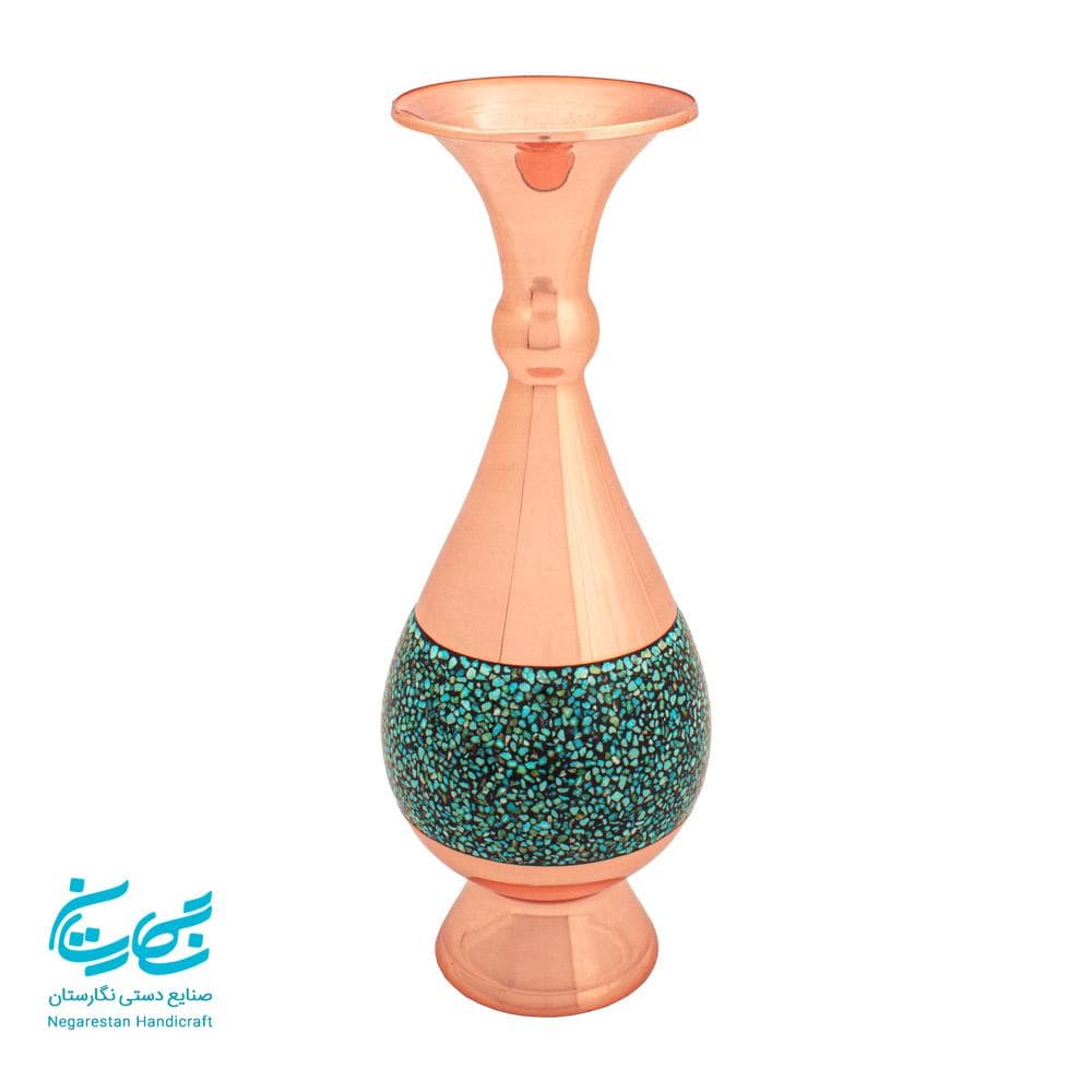 گلدان فیروزه کوبی 25 سانتی با جعبه — تصویر ۵