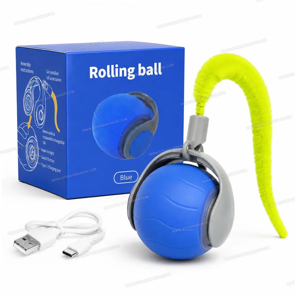 توپ بازی هوشمند مخصوص سگ و گربه 70 گرمی ROLLING BALL با بهترین قیمت + خرید آنلاین