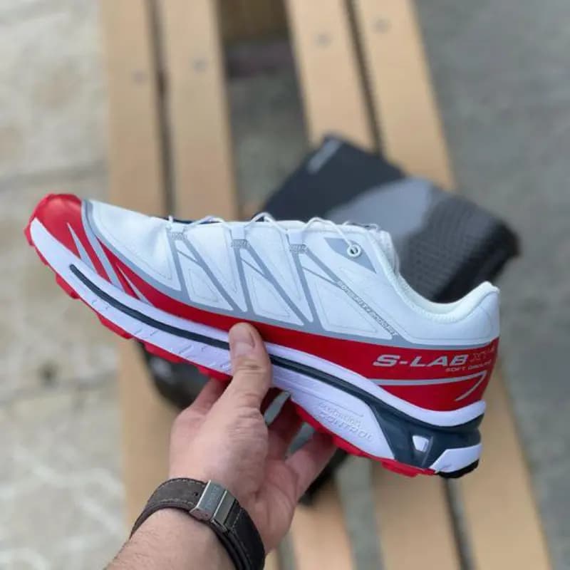 کتانی سالامون xt rush سفید قرمز — تصویر ۹