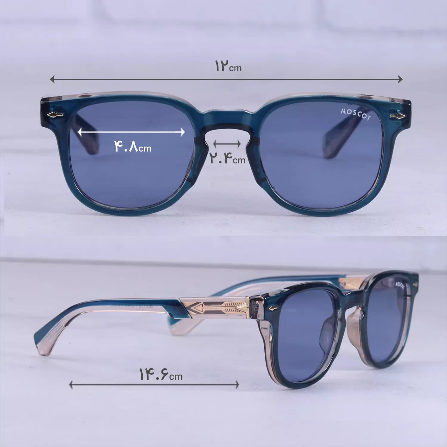 عینک آفتابی موسکات فریم آبی 62001/3 — تصویر ۷
