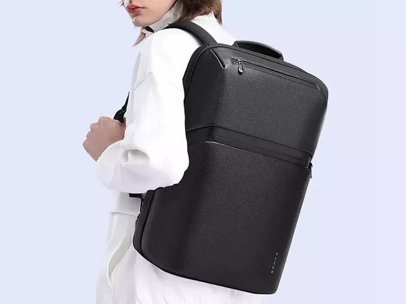 کوله لپ تاپ 15.6 اینچ مسافرتی چرم بنج Bange 6625 — تصویر ۴