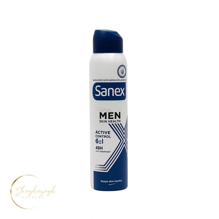 اسپری ضدتعریق مردانه 48 ساعته اکتیو کنترل 6 در 1 سانکس 200 میل Sanex Men Active Control 6in1 48h Anti-perspirant