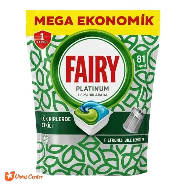 قرص ماشین ظرفشویی فیری مدل Platinum بسته 81 عددی — تصویر ۲