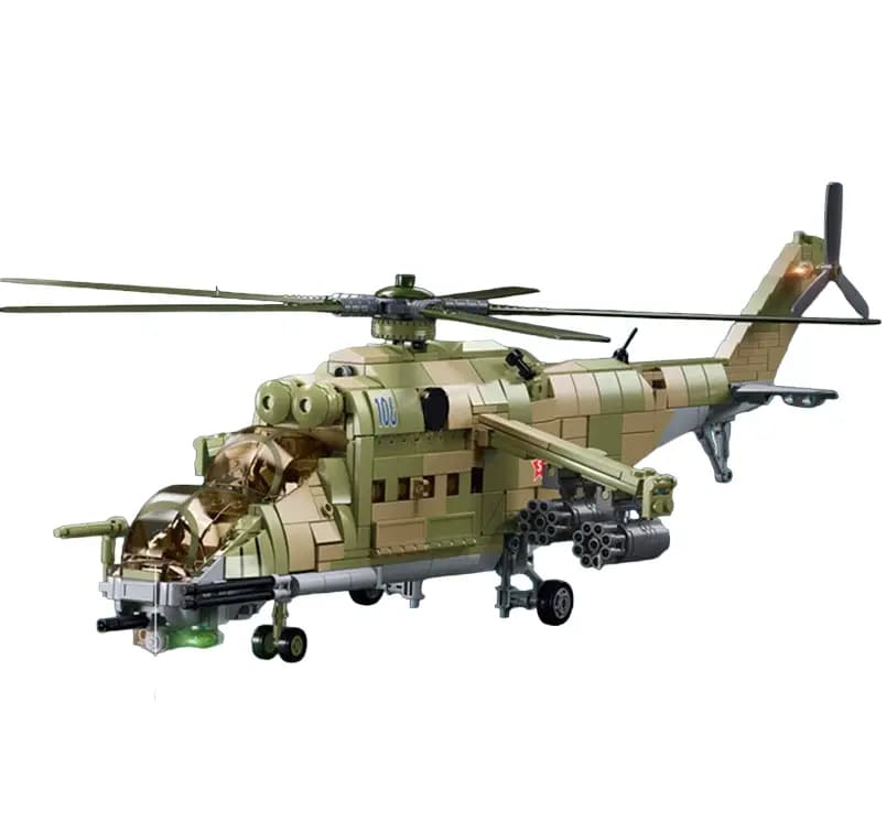 لگو هلیکوپتر ارتشی مدل MI-24S برند SLUBAN کد 381137 — تصویر ۶