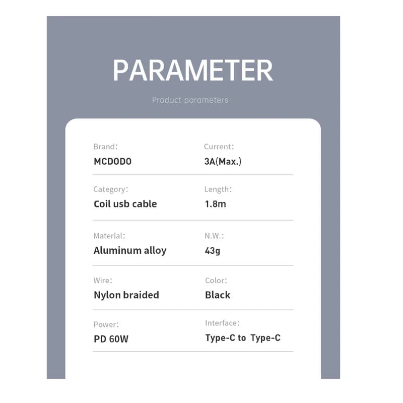 کابل Type-C به Type-C مک دودو مدل CA-7860 — تصویر ۱۱