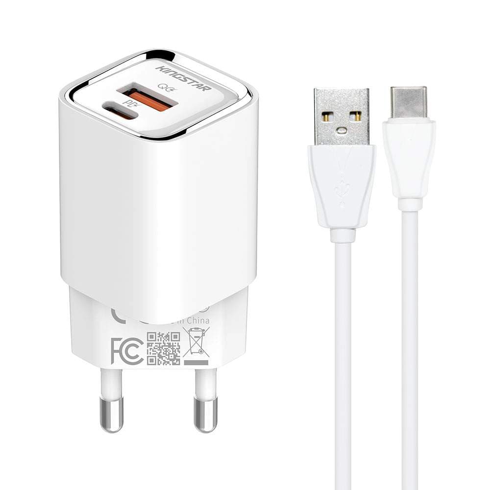 شارژر 30 وات کینگ استار مدل Kingstar KW180PD همراه با کابل تایپ سی — تصویر ۲