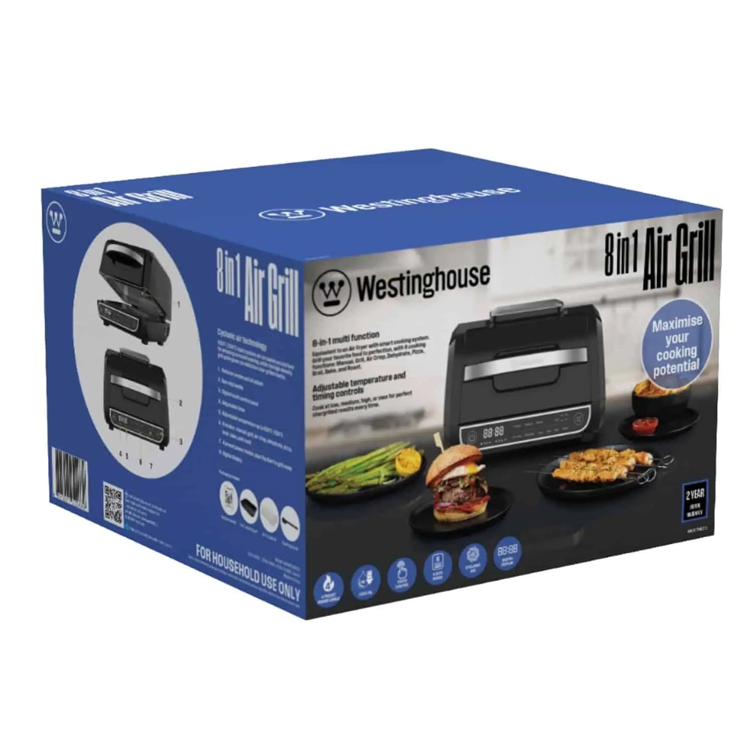 گریل و سرخ کن بدون روغن وستینگهاوس مدل Westinghouse WKMFCM203 — تصویر ۸